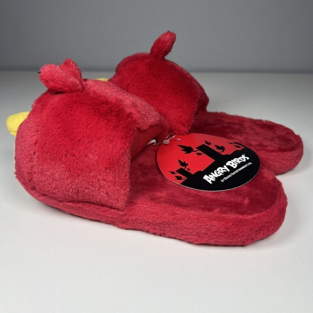 NEW! Angry Birds Red Bird Plush Slippers 2011 Size Small Kids 13-1 - Picture 3 of 5